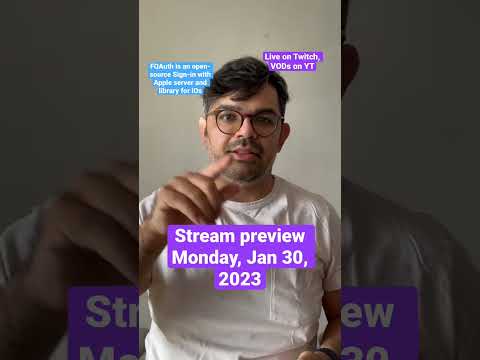 Stream preview for Monday January 30, 2023. #vapor #ios #authentication #buildinpublic thumbnail