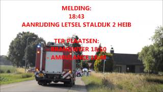 preview picture of video 'verkeersongeval Heibloem Staldijk/Boerderijweg aanrijden Brandweer Roggel RGL 743'
