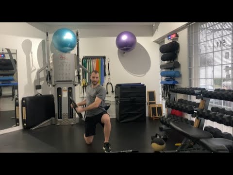 Split Kneel Overhead Rotations - shoulder Ab Wall and stability