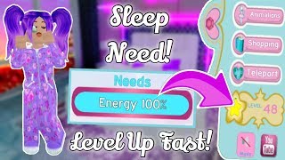 ALL ABOUT The SLEEP NEED! How To LEVEL UP FAST! Royale High Info