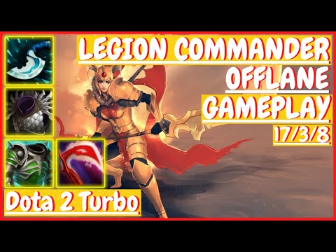 Legion Commander 17/3/8 [OFFLANE] Gameplay DOTA 2 Turbo 7.31