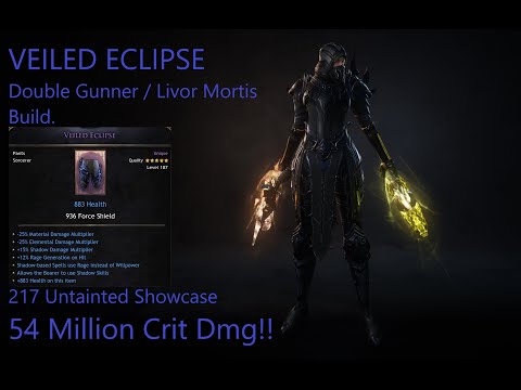 Wolcen Bloodtrail 1.1.4.2 VEILED ECLIPSE. Double Gunner / Livor Mortis Build. 217 Untainted Showcase
