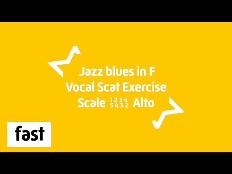 Soprano Jazz blues Singing Exercise | Scat 12345432 | F major 12 Bar Blues | Fast 200 BPM