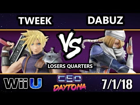 CEO 2018 Smash 4 - Tweek (Cloud) Vs. GRV | Dabuz (Sheik, Olimar) Wii U - Losers Quarters