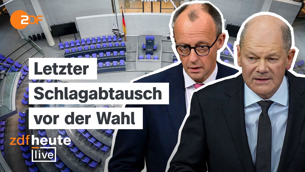 Scholz, Merz, Habeck, Lindner und Weidel im Bundestag | Debatte und Analyse bei ZDFheute live
