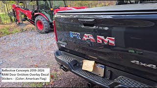 RAM Tailgate Emblem Overlay Decal Stickers for 2025-2026 Ram 1500