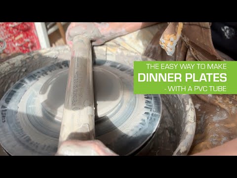 100. How to Make Dinner Plates on the Potters Wheel with a PVC tube