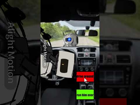 do i run over this moron? #portal2 #glados #wheatley