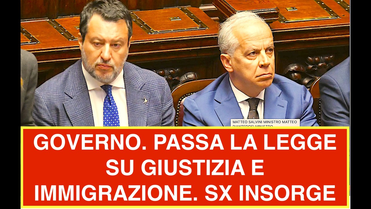 GOVERNO. PASSA LA LEGGE SU GIUSTIZIA E IMMIGRAZIONE  LA SINISTRA SENZA PAROLE