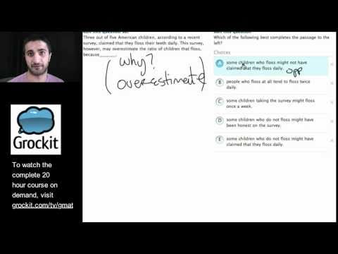 Grockit GMAT TV Lesson 8, Part 3 (Verbal Critical Reasoning)