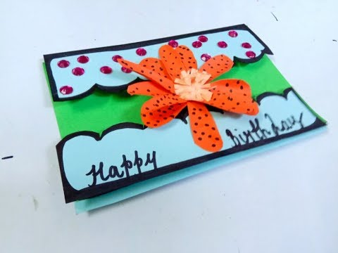 Beautiful Handmade Birthday card// Birthday card idea.