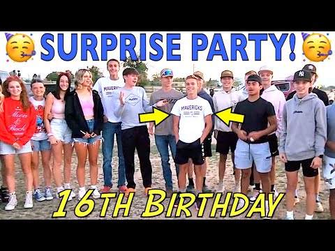 SURPRISE 16th BIRTHDAY PARTY at the DRIVE IN MOVIE with FRIENDS! 🎂🥳