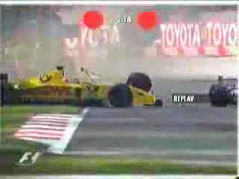 Takuma Sato & Kimi Raikkonen Crash Monza 2002