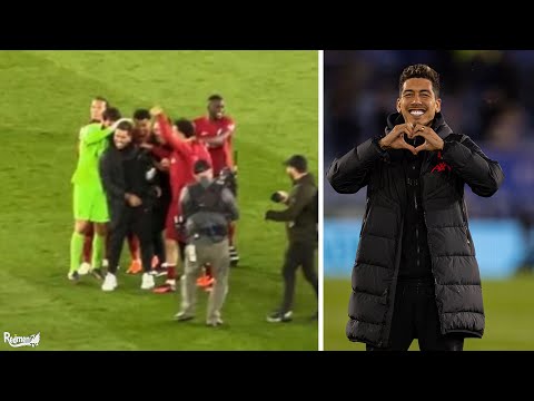 LIVERPOOL AWAY FANS SING TO BOBBY FIRMINO AT FULL TIME LEICESTER!