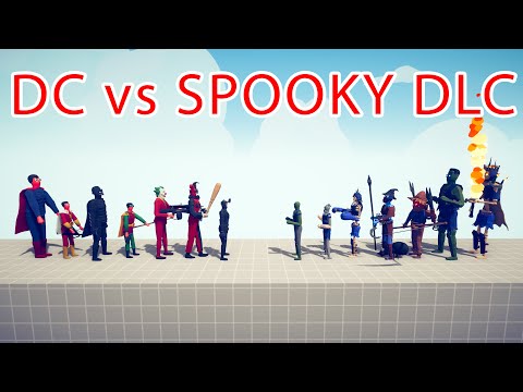 DC Team vs SPOOKY DLC Team - Totally Accurate Battle Simulator TABS