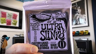 Video thumbnail for NEW! ULTRA SLINKY strings -  from Ernie Ball by JT Guitar
