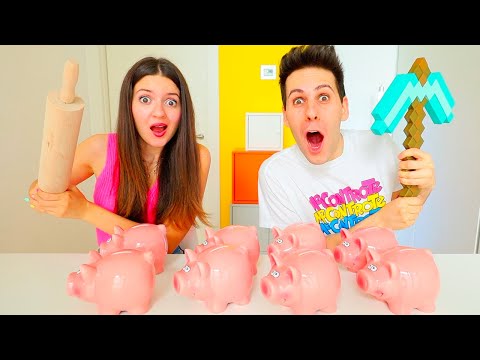 NON ROMPERE IL SALVADANAIO SBAGLIATO CHALLENGE!!