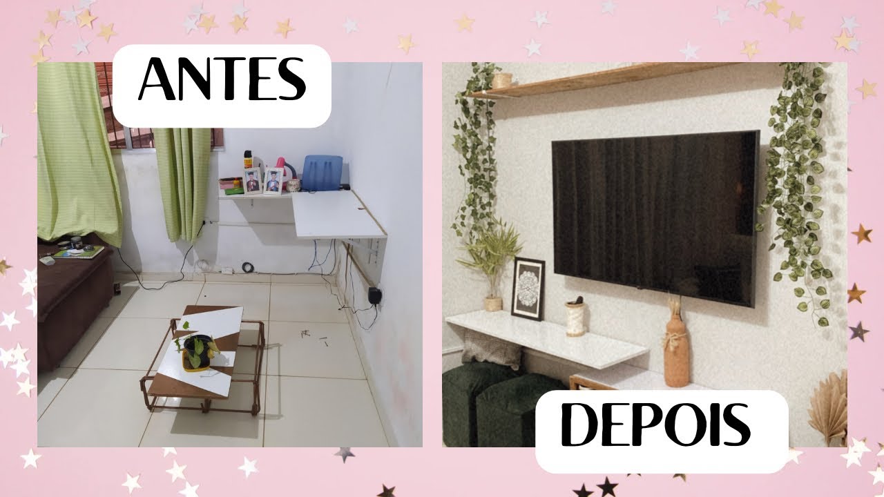 Inacreditável sala detonada eu dei um jeito de decorar gastando pouco-decoração de sala-Gisele Souza