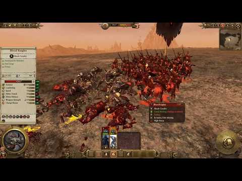 Total War: Warhammer unit test - Armoured Skin Wolves vs Blood Knights