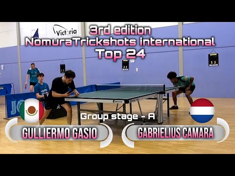 Top 24 Group A Gulliermo Gasio vs Gabrielius Camara - Nomuratrickshots international #tabletennis