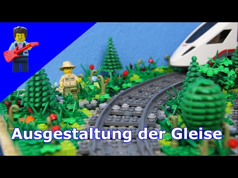 Die Legostadt Teil 17 / Wir gestalten die Ecke mit den Gleisen aus und beginnen mit dem Gleisbett!
