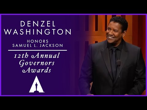 Denzel Washington honors Samuel L. Jackson at the 12th Governors Awards