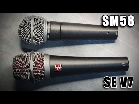 Shure SM58 Vs. SE V7 Dynamic Microphone! The 100$ kings!