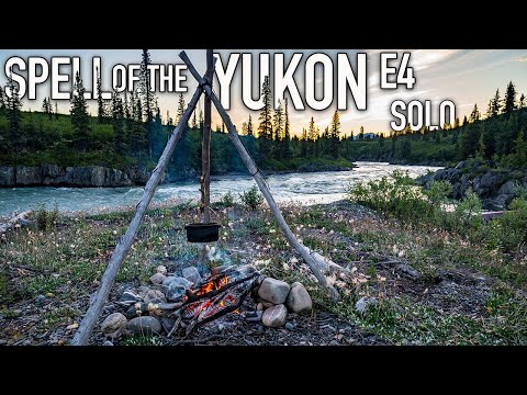 11 Days Solo Camping in the Yukon Wilderness - E.4 - Smashed-in-Half Canoe & Cooking Up a Rubaroo