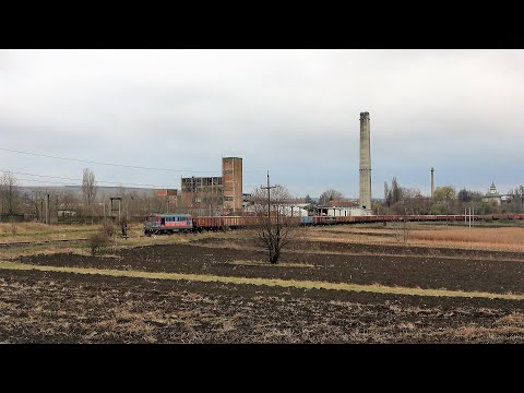 [4K] Grup Feroviar Roman DA 1563 with 39 cars leaving Falticeni for Dolhasca [April, 2021]