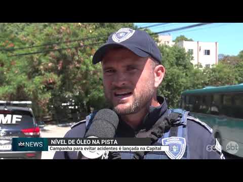 Nível de óleo na pista: campanha para evitar acidentes é lançado em Florianópolis