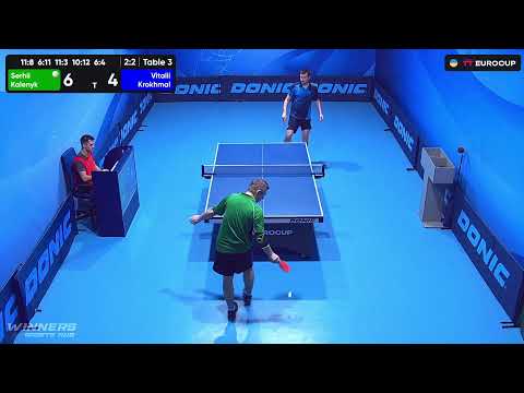 13:40 Serhii Kalenyk - Vitalii Krokhmal 27.08.2023 TT Euro.Cup Ukraine Professional. TABLE 3