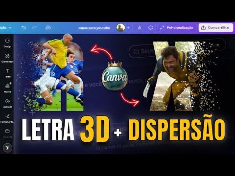 Efeito Dispersão com Letra 3D no Canva – Passo a Passo Simples!