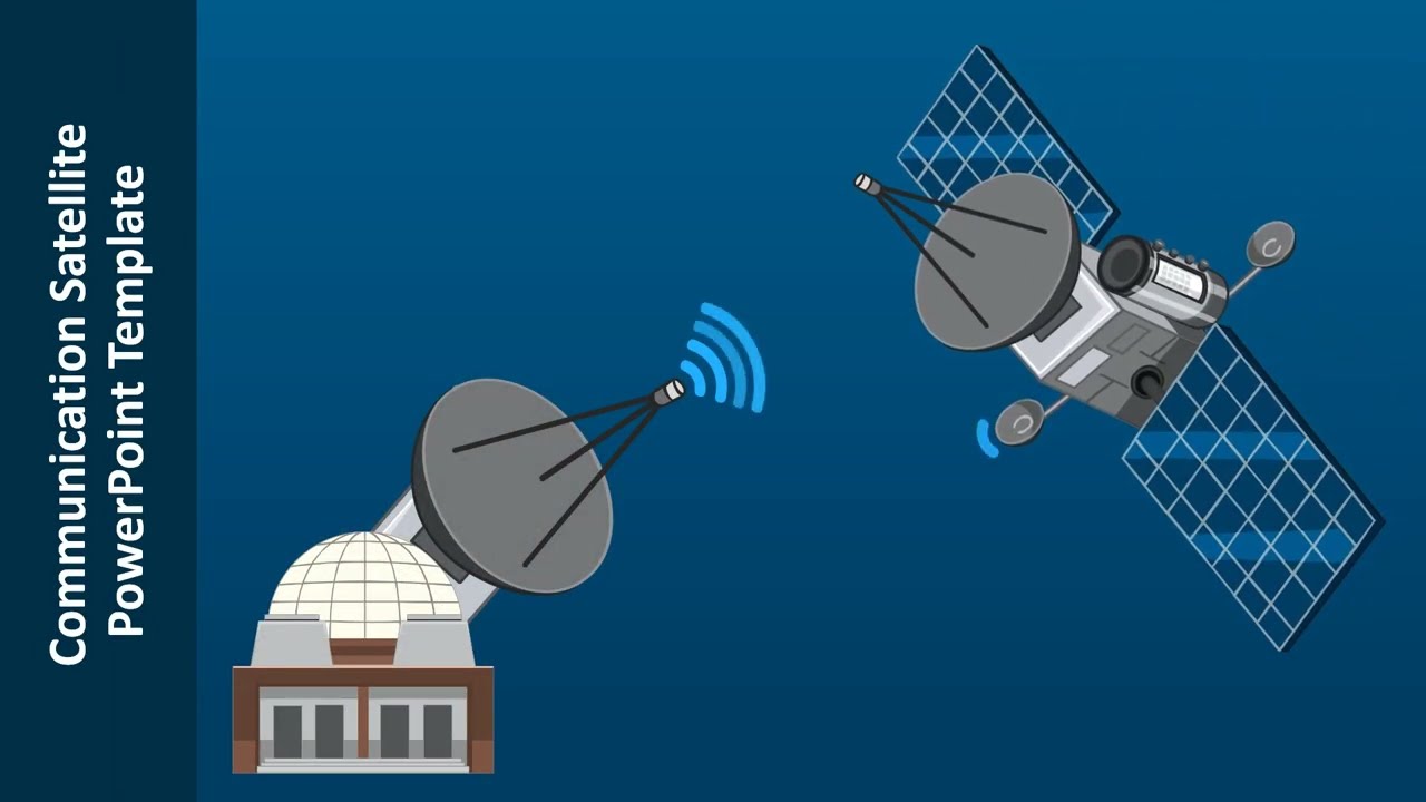 Communication Satellite PowerPoint Template | Kridha Graphics