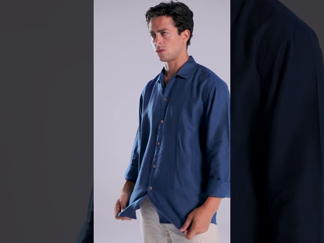 قميص ازرق كلاسيكي - classic blue shirt