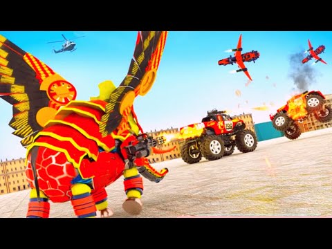 Flying Monster Truck Transform Elephant Robot Vegas City Crime Simulator Android Gameplay By Games Z