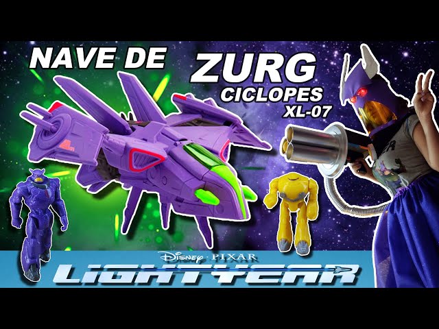 Vídeo relacionado con Disney Pixar Lightyear Nave espacial XL de Zurg Serie Hipervelocidad para figuras de acción, juguete +4 años (Mattel HJW47)