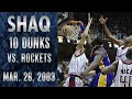 Shaq Dunkfest 10 Dunks Vs Yao Ming 2003
