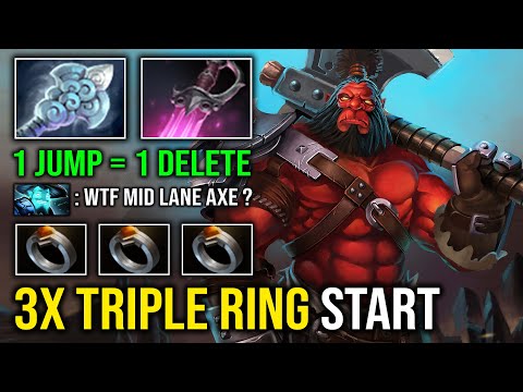 How to Solo Mid Axe 3x Triple Ring First Item 1 Shot Chop Down Khanda Wind Waker Combo Dota 2