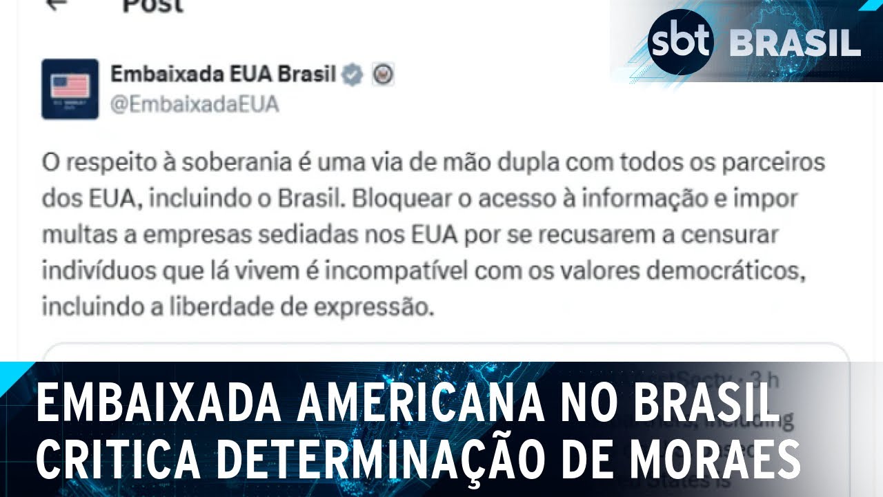 Governo Trump critica bloqueio de empresas norte-americanas pelo Brasil | SBT Brasil (26/02/25)
