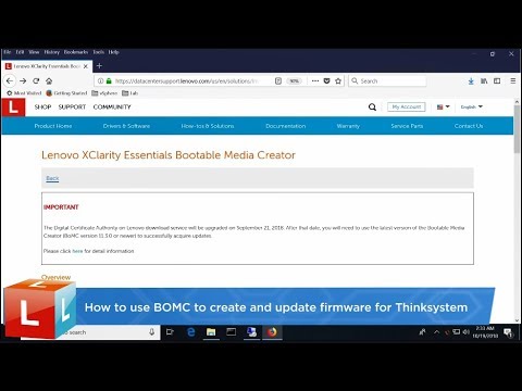 How to use the Lenovo XClarity Essentials Bootable Media Creator (BOMC) to update firmware