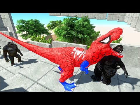 Spider T-Rex Death run Fight Godzilla - JURASSIC WORLD EVOLUTION