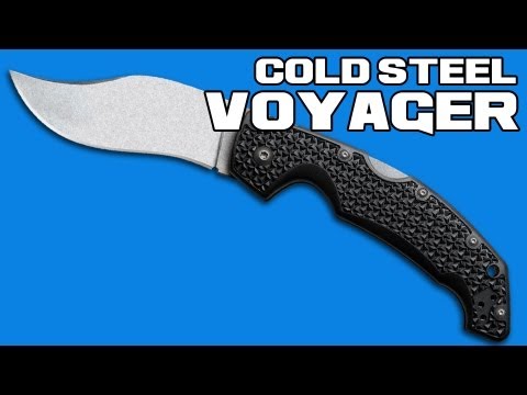 Cold Steel Voyager Medium Clip Point Tri-Ad Lock Knife (3" Stonewash) 29TMC