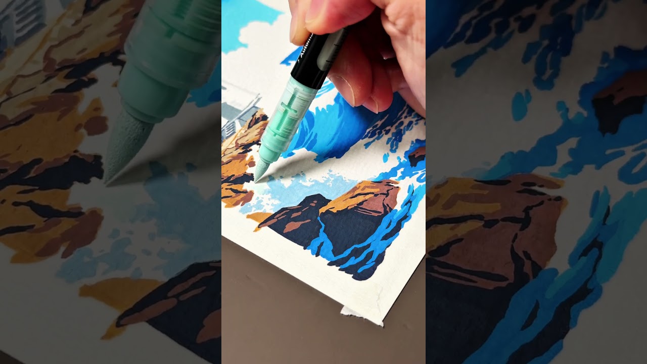 The Watcher of the Sea #art #painting #relaxing #drawing