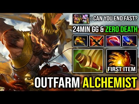 How to 100% Outfarm Alchemist with First Item Midas | EZ 24Min GG Master Monkey King Tier DotA 2