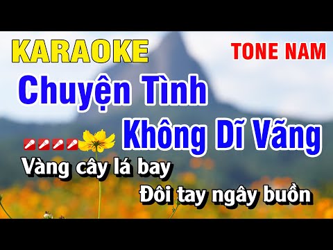 Karaoke Chuyện Tình Không Dĩ Vãng Tone Nam Nhạc Sống Phối Mới | Nguyễn Linh