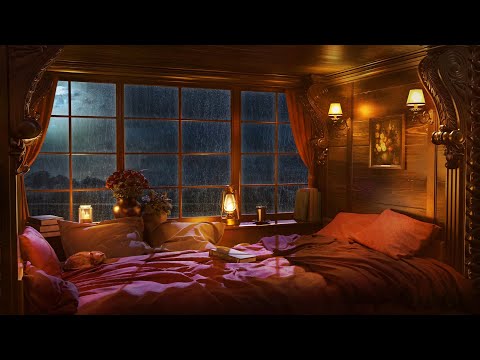 Rain on Window with Wind Sounds - Heavy Rain Sounds for Sleep, Study and Relaxation | 3 Hours