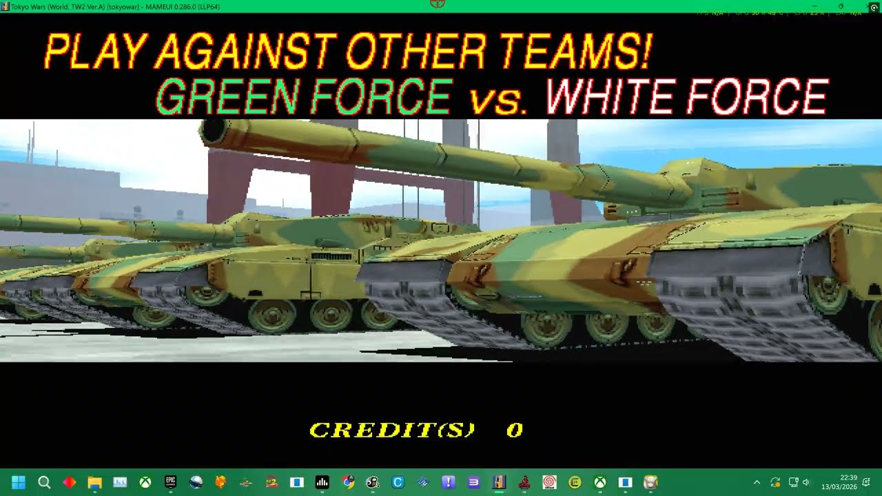 Namco Tokyo wars - mame 286 - green tank force - 1-2 stages 4k @UKARCADES1995  pc arcade