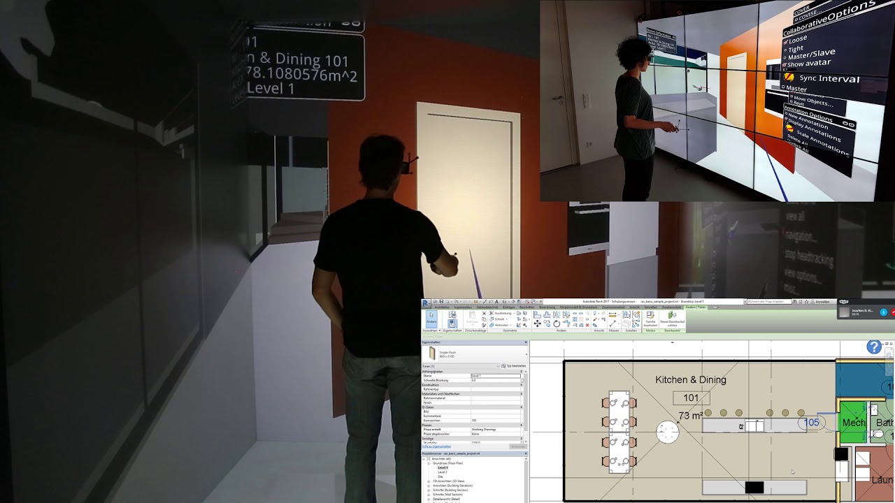 Collaborative virtual reality BIM visualization