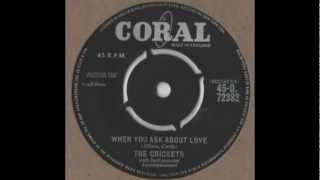 The Crickets &#39;When You Ask About Love&#39; 45 rpm