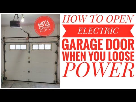 How To Open Electric Garage Door When You Loose Power GENI Disconnect